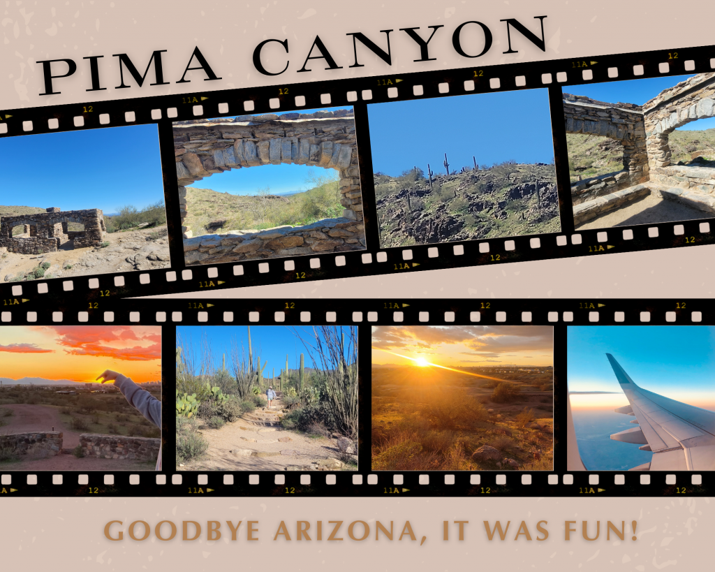 Pictures from Pima Canyon and Saying Goodbye to Arizona. 