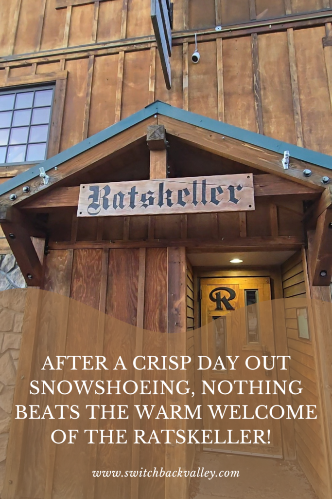 Pinterest Image of Ratskeller Entrance. 